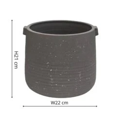 Slate Grey Stoneware Handle Planter (21cm Pot) -Happy House Plants Sale Store 10 143efa73 ad7b 462c 84ac a483d48f11fc jpg
