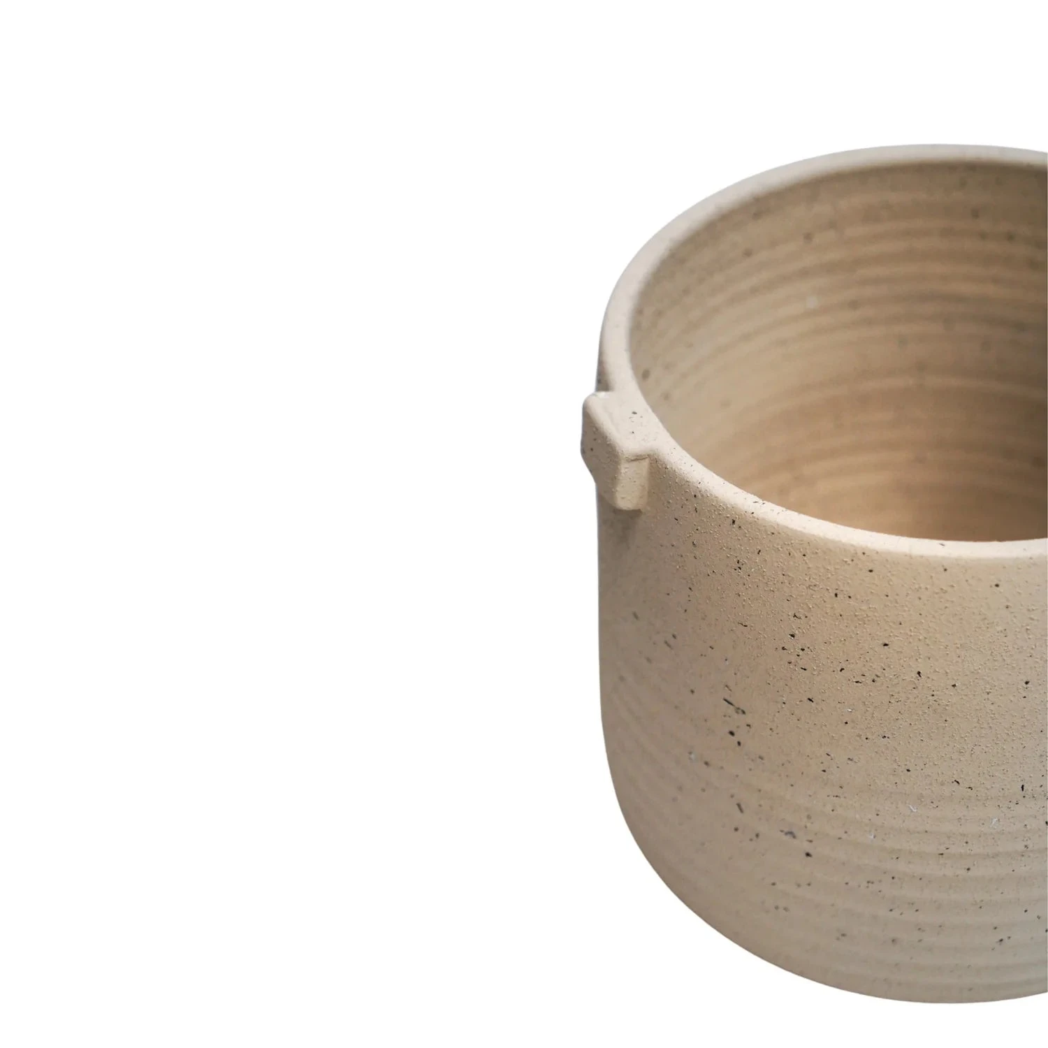 Oat Stoneware Handle Planter (21cm Pot) 6 Oat Stoneware Handle Planter (21cm Pot) - Image 6