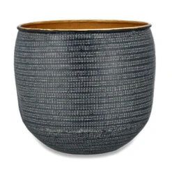 Tembesi Etched Planter - Antique Black & Brass Large -Happy House Plants Sale Store 98bb8d 1c07e5ce745a4f64a51253fec8b77a8e mv2