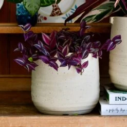 Oat Stoneware Handle Planter (17cm)