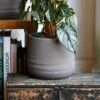 Slate Grey Stoneware Handle Planter (17cm)