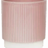 Athens Ceramic Reactive Glaze Indoor Ribbed Plant Pot Pink (13cm Pot)