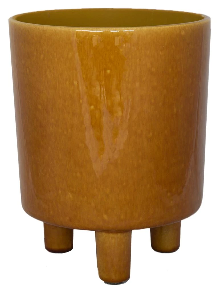 Pisa Mustard Planter | 16cm Pots | Designer Plant Pots 3 Pisa Mustard Planter | 16cm Pots | Designer Plant Pots - Image 3