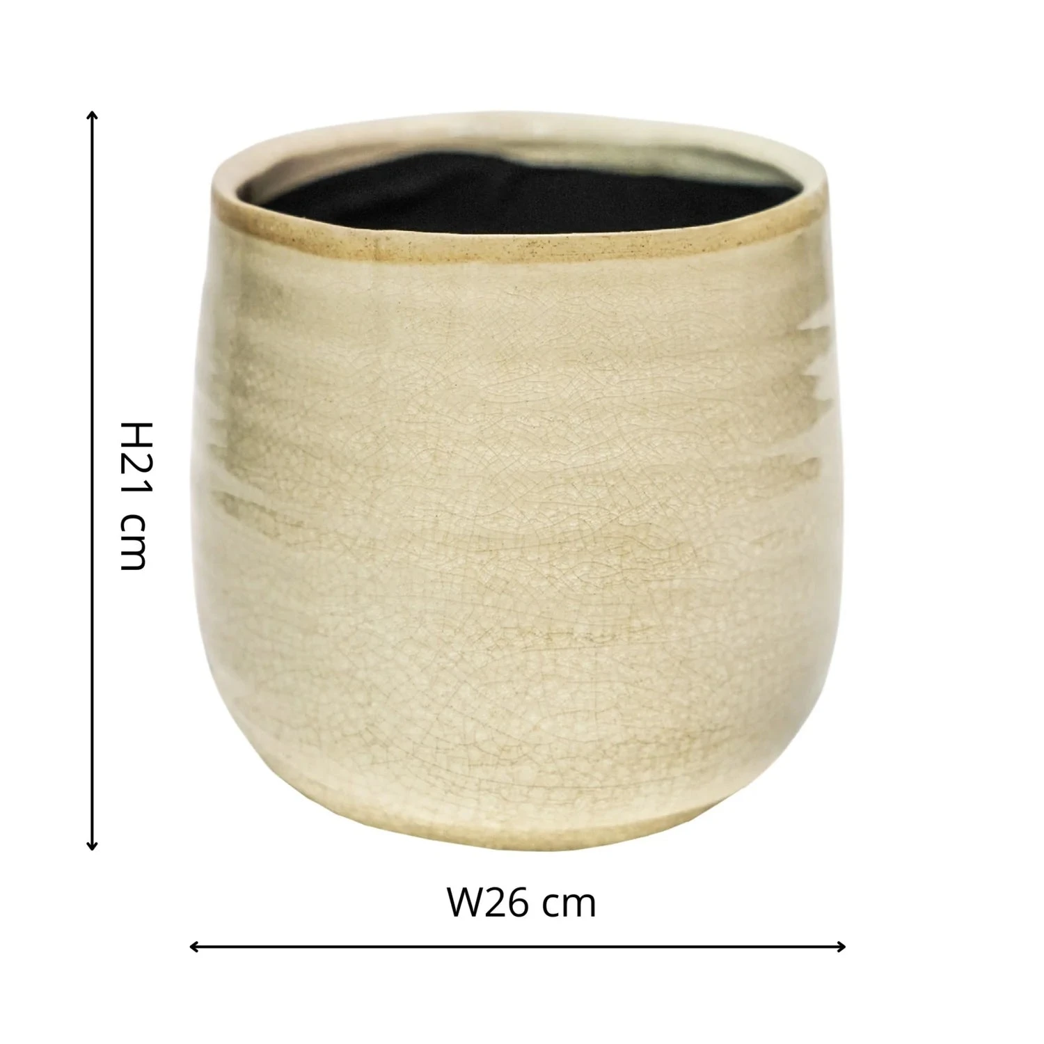 Como Cream Premium Glaze Planter (21cm Plant Pot) 4 Como Cream Premium Glaze Planter (21cm Plant Pot) - Image 4